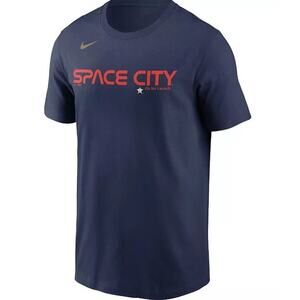 Nike Women's Houston Astros Space City Go for Launch Tee Midnight Navy LG $35